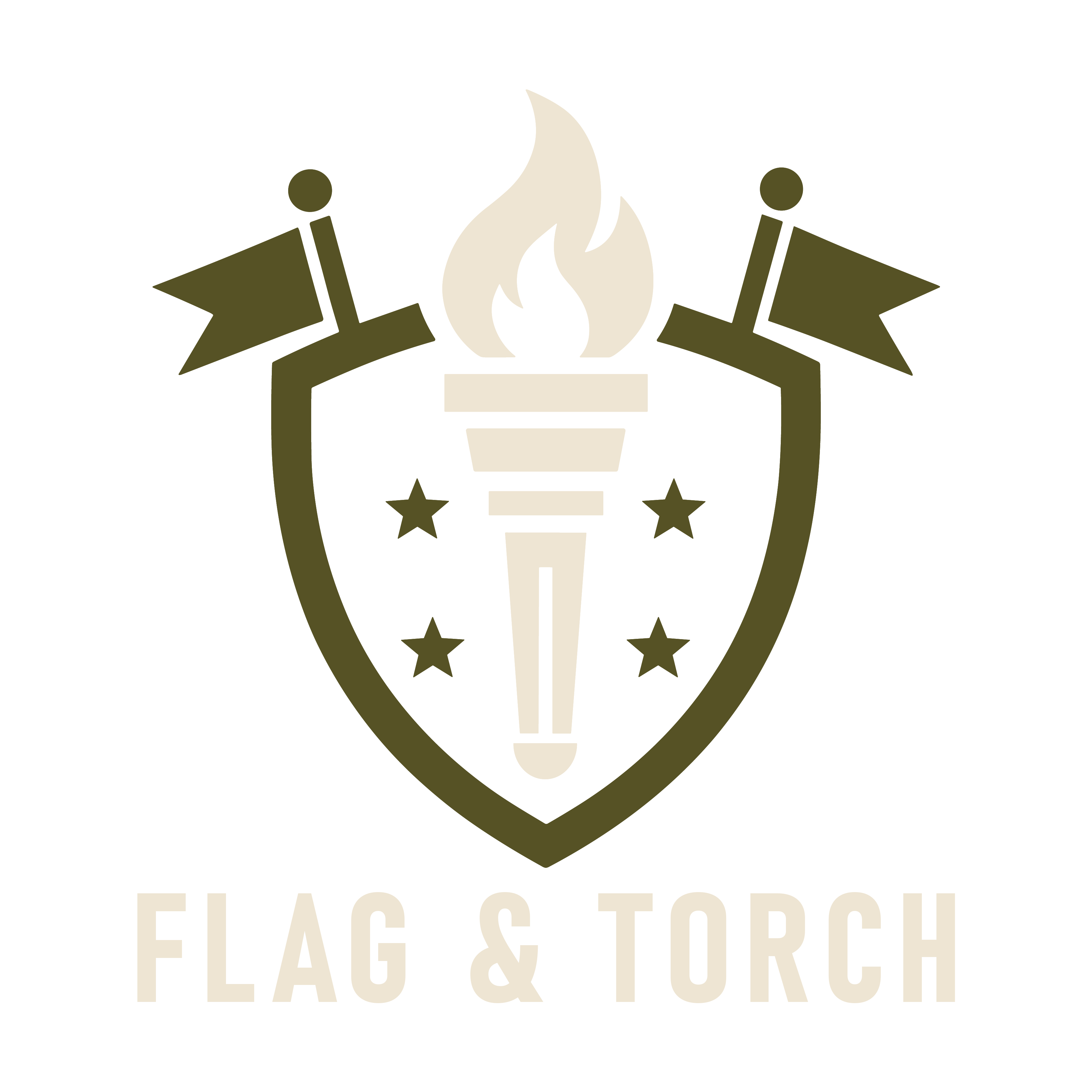 Flag & Torch Logo